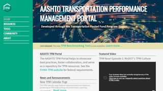 
                            3. TPM Portal – AASHTO Transportation Performance Management Portal