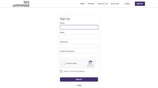 
                            8. TPS Unlimited - Sign Up