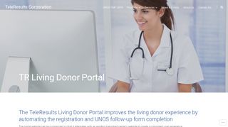 
                            10. TR Living Donor Portal – TeleResults Corporation