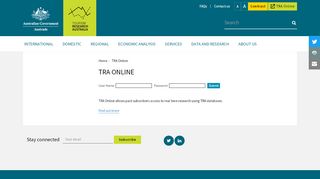
                            4. TRA Online | Tourism Research Australia