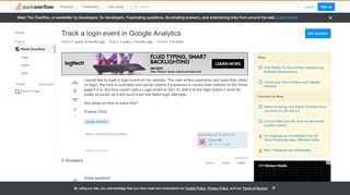 
                            11. Track a login event in Google Analytics - Stack Overflow