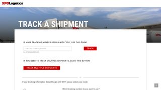 
                            9. Track a Shipment - Track a Shipment - XPO Logistics