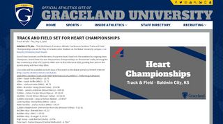 
                            4. Track and Field Set for Heart Championships - Graceland University