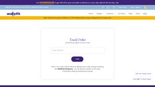 
                            2. Track Your Order- Wakefit