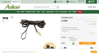 
                            6. Tracking Leash at low prices | Askari Hunting Shop