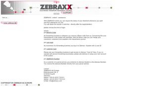 
                            3. Tracking System - ZEBRAXX - online!