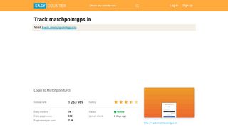 
                            5. Track.matchpointgps.in: Login to MatchpointGPS