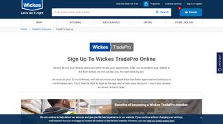 
                            9. TradePro Sign-up | Wickes.co.uk