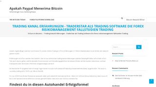 
                            8. Trading Kanal Erfahrungen - TraderStar als Trading ...