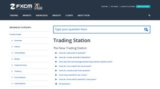 
                            5. Trading Station - FXCM Support