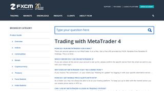 
                            9. Trading with MetaTrader 4 - FXCM Support