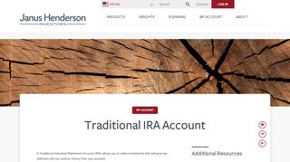 
                            2. Traditional IRA Account | Individual Investors | Janus Henderson