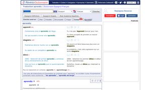
                            6. Traduction aprendiz français | Dictionnaire espagnol | Reverso