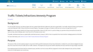 
                            8. Traffic Amnesty Program - DMV - State of California