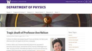 
                            8. Tragic death of Professor Ann Nelson | Department …