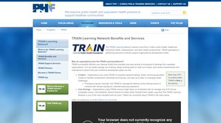 
                            2. TRAIN Learning Network Benefits and Services