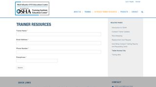 
                            8. Trainer Access Only – Mid-Atlantic OSHA Training Institute Education ...