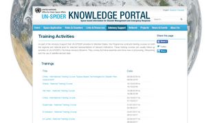 
                            6. Training Activities | UN-SPIDER Knowledge Portal