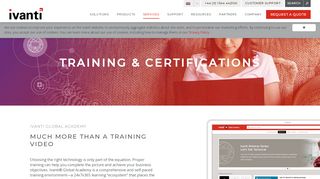 
                            3. Training & Certifications | Ivanti