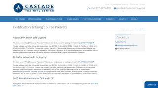 
                            7. Training Course Pretests | Cascade Training Centers