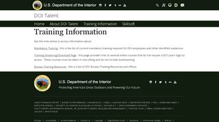 
                            4. Training Information | U.S. Department of the Interior - DOI.gov