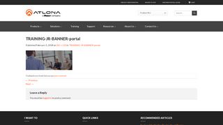 
                            2. TRAINING-JR-BANNER-portal - Atlona® AV Solutions - Commercial ...