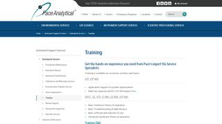 
                            5. Training | Pace Analytical Services