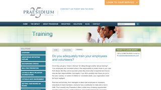 
                            3. Training - Praesidium - website.praesidiuminc.com