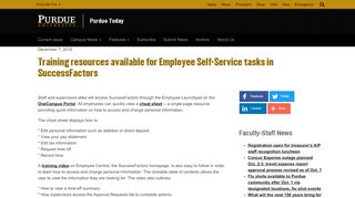 
                            3. Training resources available for Employee Self ... - Purdue University