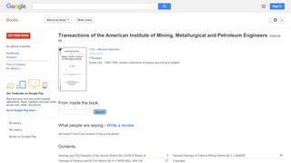 
                            9. Transactions of the American Institute of Mining, Metallurgical and ...
