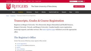 
                            3. Transcripts, Grades & Course Registration | Rutgers University