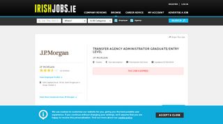 
                            8. Transfer Agency Administrator Graduate/Entry Level Job, JP ...