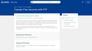 
                            2. Transfer files securely with FTP step by step - 1&1 IONOS Help