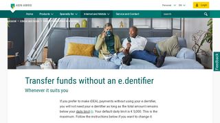 
                            4. Transfer funds without an e.dentifier - ABN AMRO