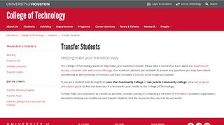 
                            5. Transfer Students - University of Houston