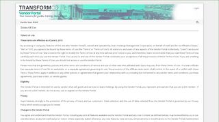 
                            3. TransformCo Vendor Portal - Sears' Vendor Portal