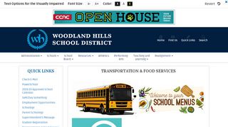 
                            5. Transportation & Food Services - Woodland Hills School District