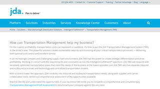 
                            6. Transportation Management (TMS) | JDA Software