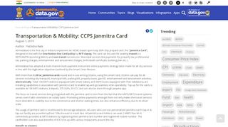 
                            7. Transportation & Mobility: CCPS Janmitra Card | Open ...