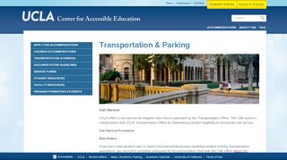 
                            5. Transportation & Parking - UCLA Center for Accessible Education