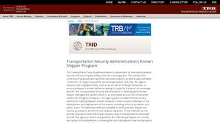 
                            6. Transportation Security Administration's Known Shipper …