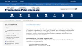 
                            2. Transportation / What is the Aspen X2 Portal - Framingham Public ...