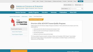 
                            1. Trauma Quality Programs - American College of Surgeons