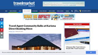 
                            5. Travel Agent Community Balks at Karisma Direct Booking Move