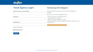 
                            7. Travel Agent Login | Allegiant