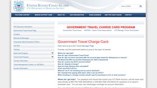 
                            8. Travel Card Program - dcms.uscg.mil