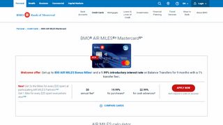 
                            8. Travel Credit Card | AIR MILES Mastercard | BMO