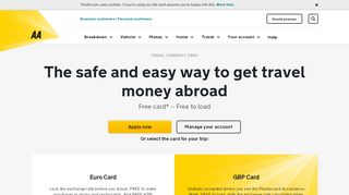 
                            1. Travel currency card - manage your money abroad | AA
