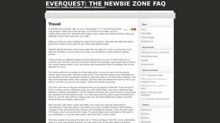 
                            6. Travel « Everquest: The Newbie Zone FAQ - Paul Lynch