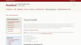 
                            6. Travel Health | Vaden Health Center